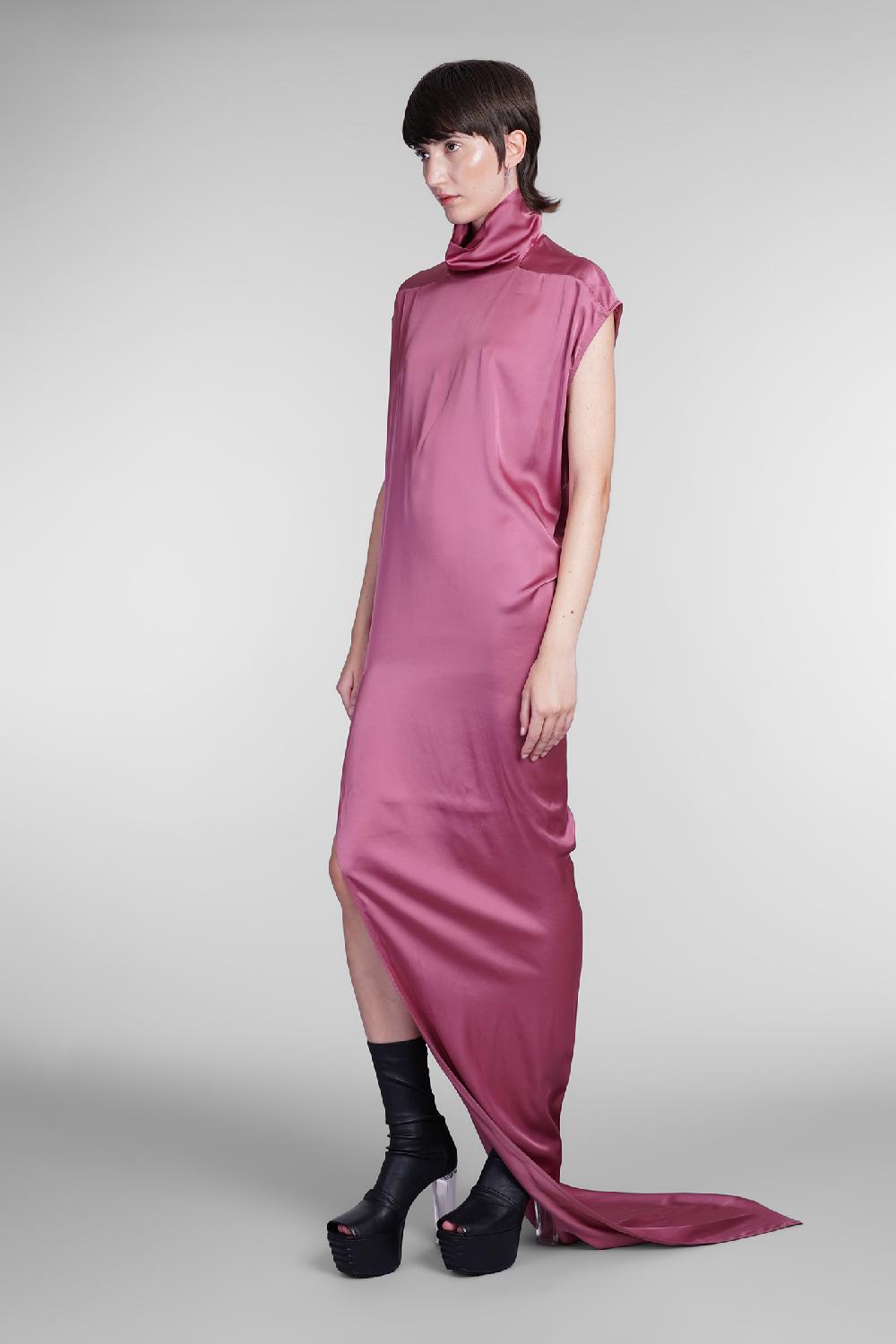 Deliberti Rick Owens Abito Edfu T Dress In Acetato Rosa Cod. 406374 - Deliberti The Luxury Shopping