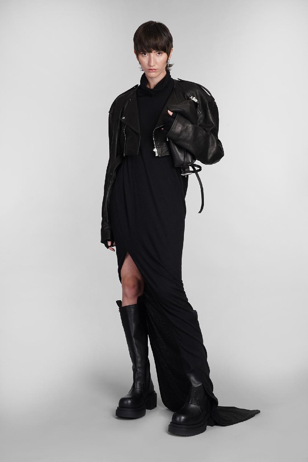 Deliberti Rick Owens Abito Edfu T Dress In Viscosa Nera Cod. 402139 - Deliberti The Luxury Shopping