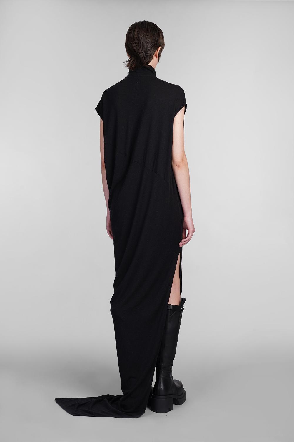 Deliberti Rick Owens Abito Edfu T Dress In Viscosa Nera Cod. 402139 - Deliberti The Luxury Shopping