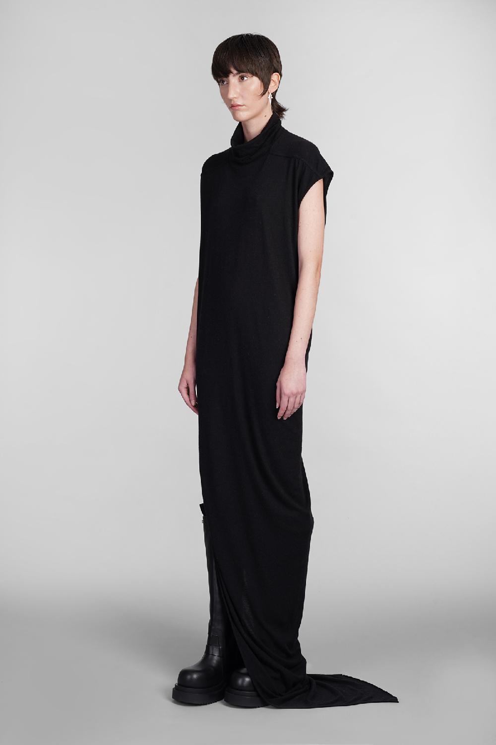 Deliberti Rick Owens Abito Edfu T Dress In Viscosa Nera Cod. 402139 - Deliberti The Luxury Shopping