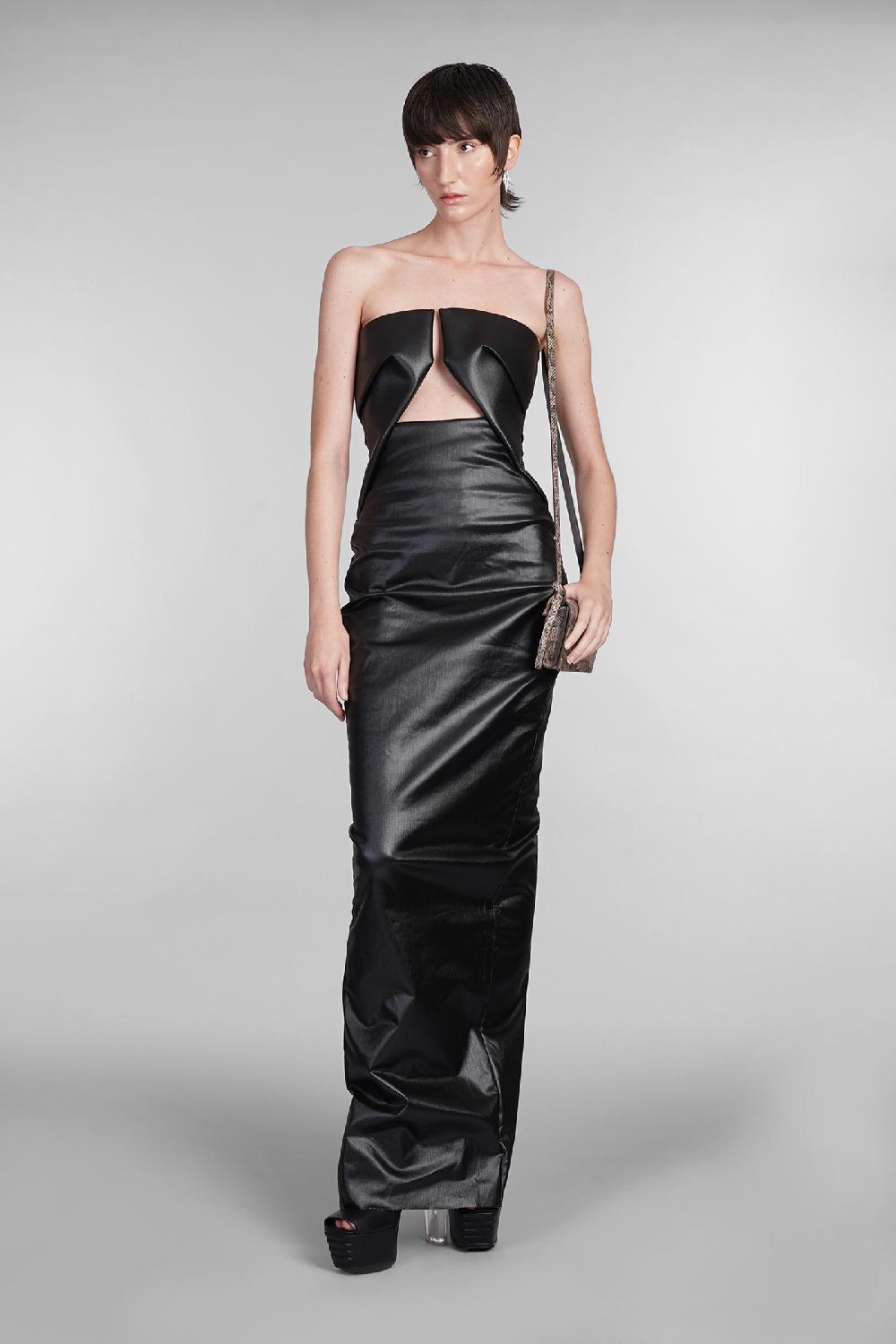 Deliberti Rick Owens Abito Prong Gown In Cotone Nero Cod. 402140 - Deliberti The Luxury Shopping