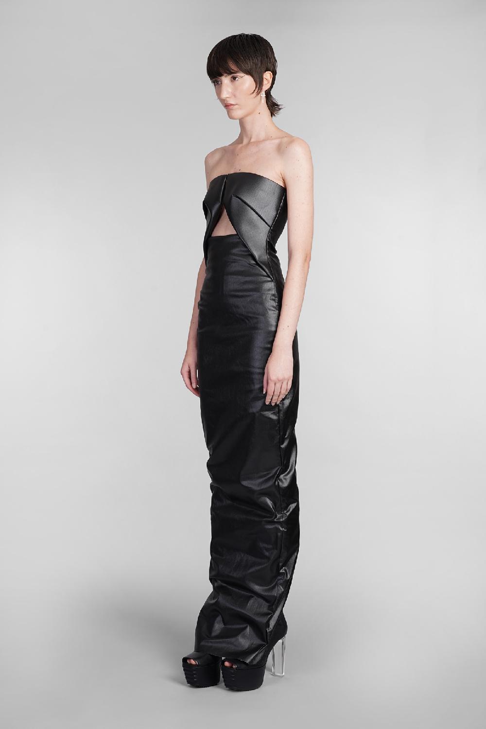 Deliberti Rick Owens Abito Prong Gown In Cotone Nero Cod. 402140 - Deliberti The Luxury Shopping