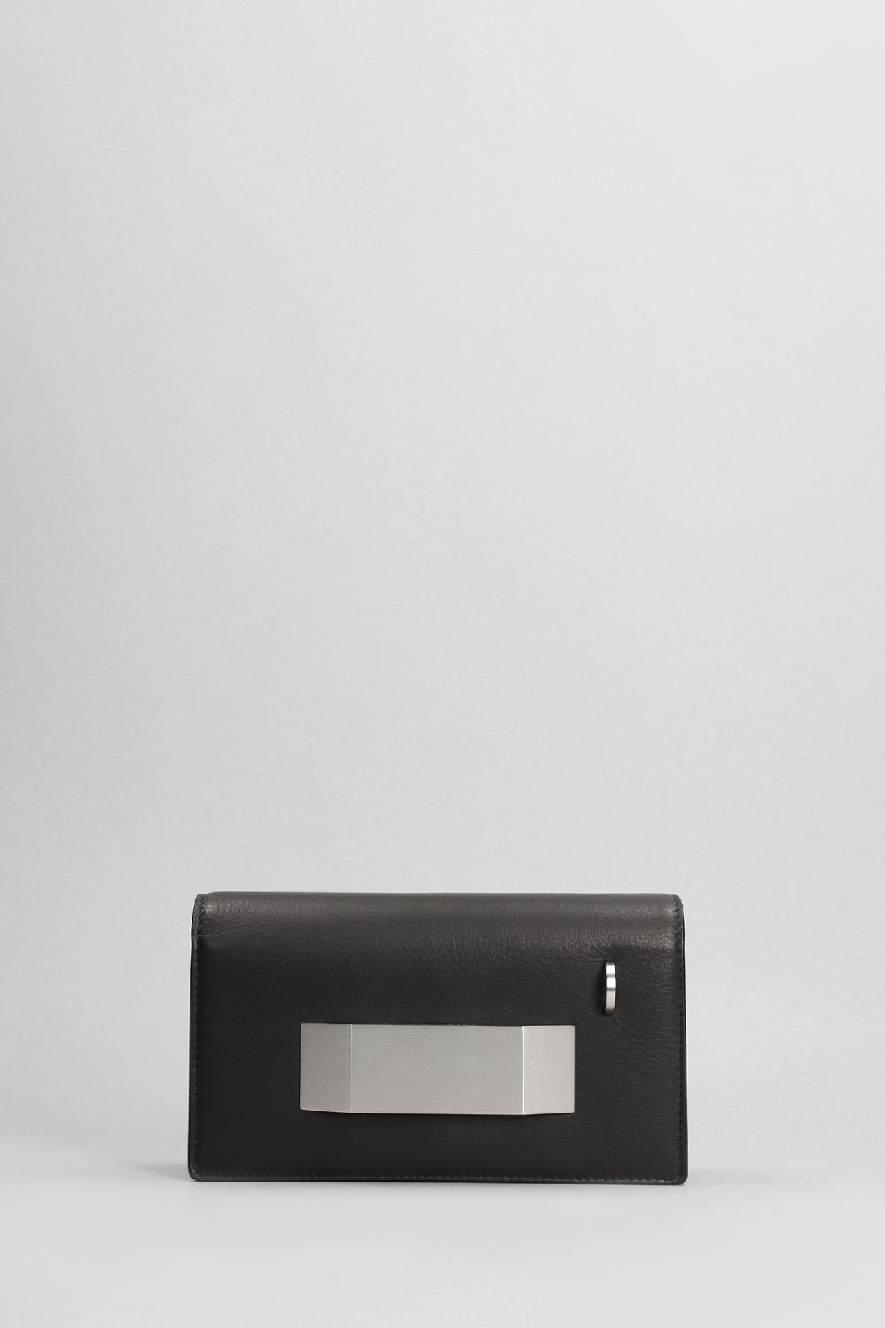 Deliberti Rick Owens Borsa a spalla griffin in pelle nera cod. 403004 - Deliberti The Luxury Shopping