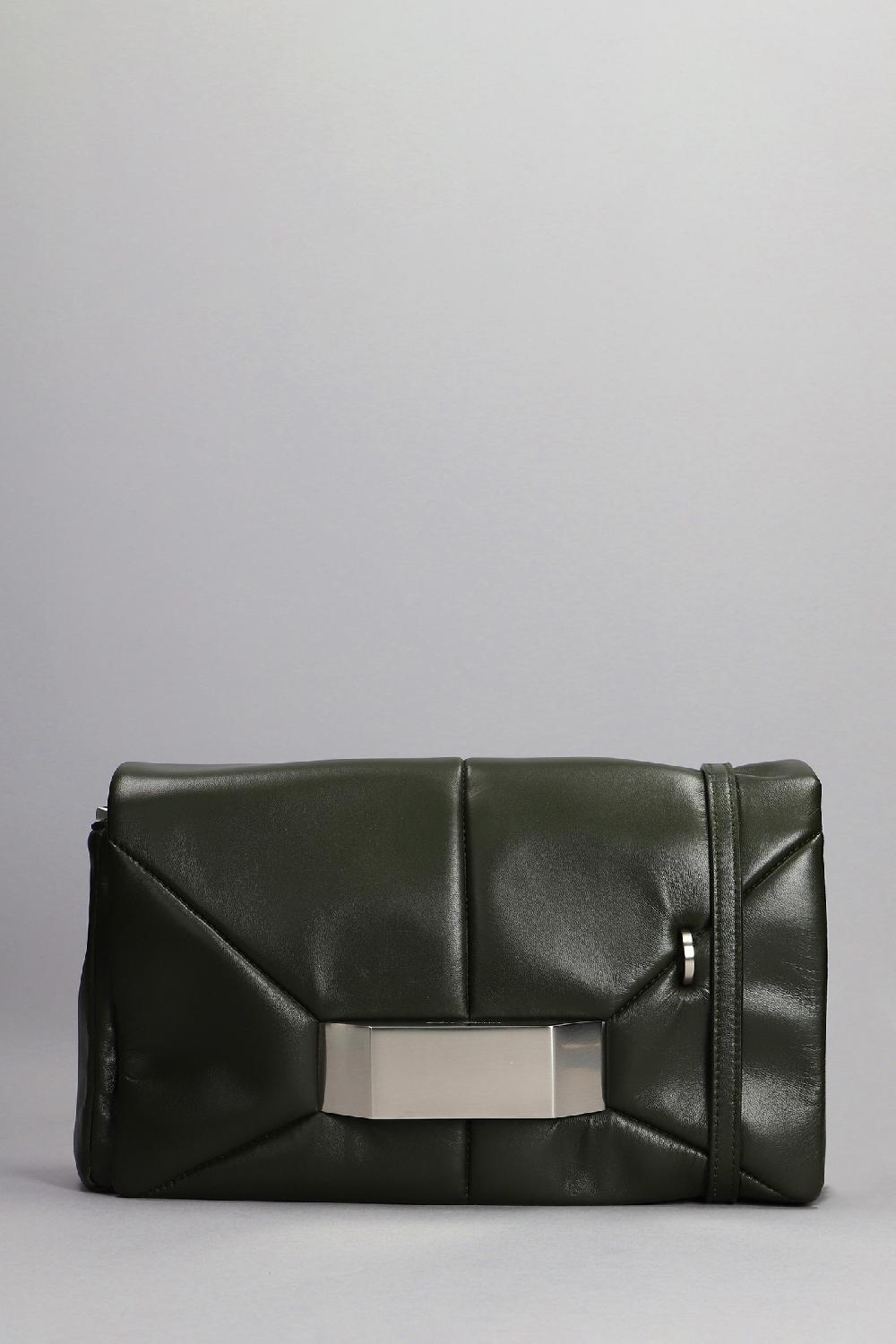 Deliberti Rick Owens Borsa a spalla in pelle verde cod. 359519 - Deliberti The Luxury Shopping