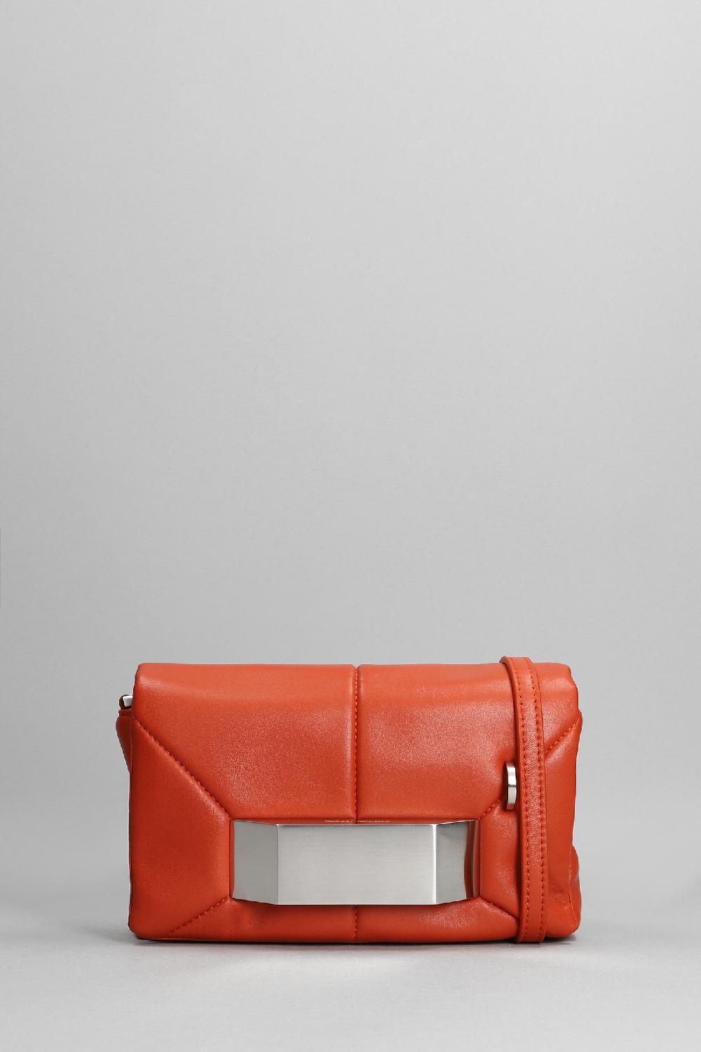 Deliberti Rick Owens Borsa a spalla quilted griffin in pelle arancione cod. 359534 - Deliberti The Luxury Shopping
