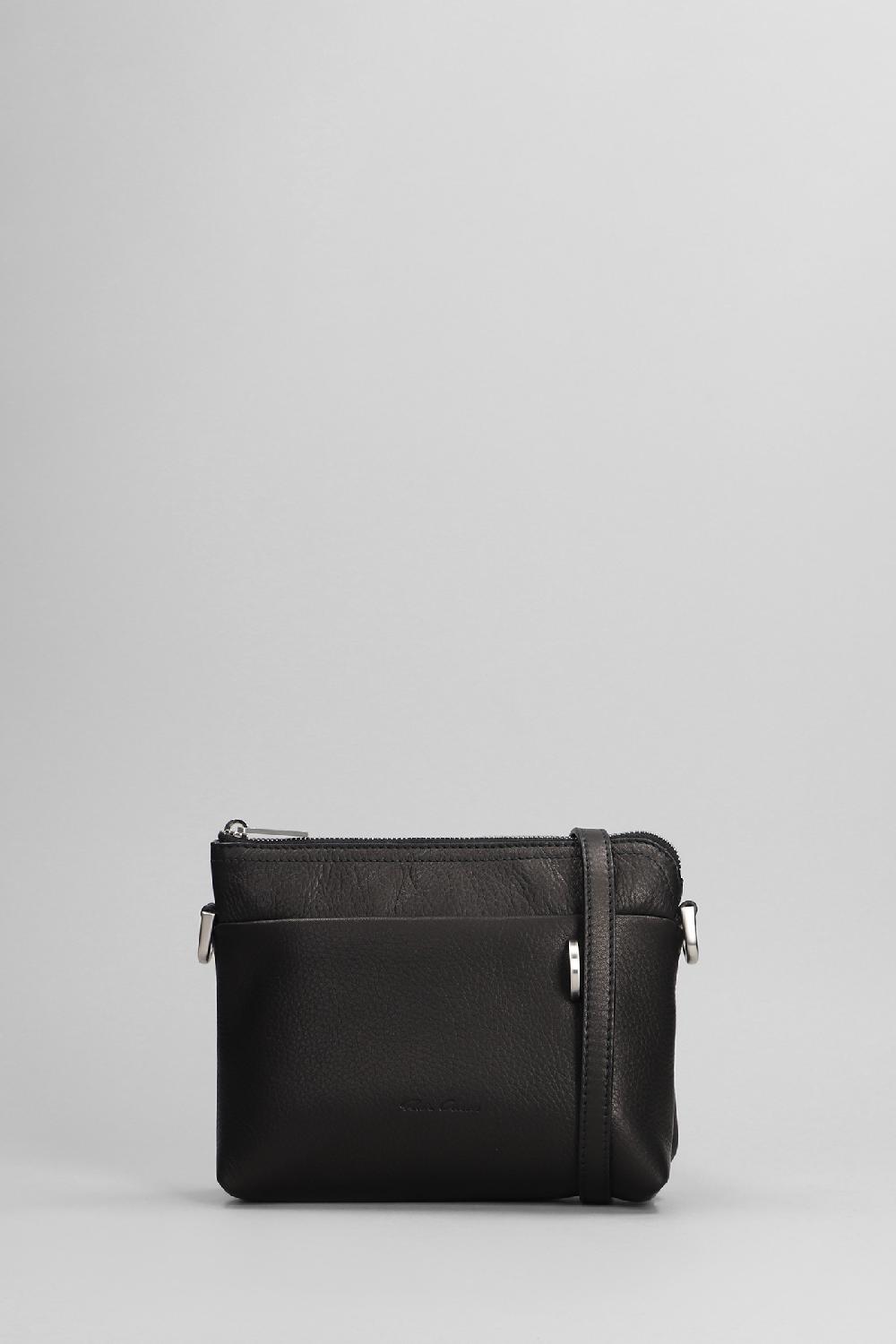 Deliberti Rick Owens Borsa a spalla small adri in pelle nera cod. 402220 - Deliberti The Luxury Shopping