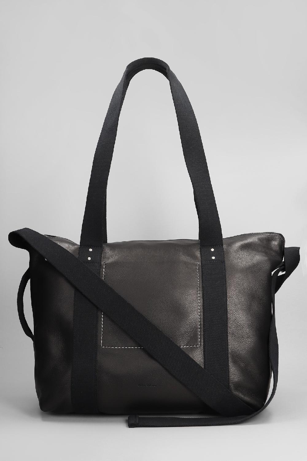 Deliberti Rick Owens Borsa a spalla trolley in pelle nera cod. 402222 - Deliberti The Luxury Shopping