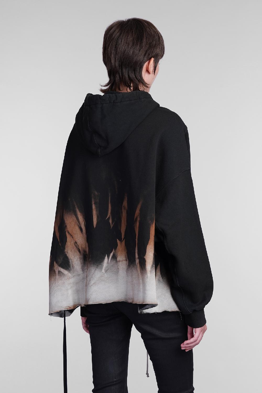 Deliberti Rick Owens DRKSHDW Felpa Crater Hoodie In Cotone Nero Cod. 406360 - Deliberti The Luxury Shopping