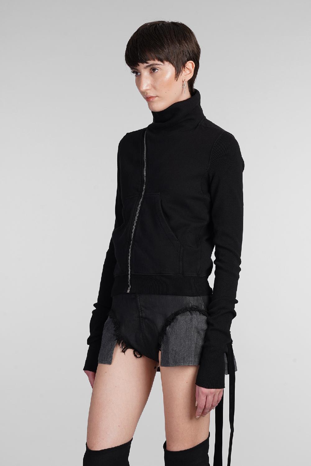 Deliberti Rick Owens DRKSHDW Felpa Mountain Sweat In Cotone Nero Cod. 403025 - Deliberti The Luxury Shopping