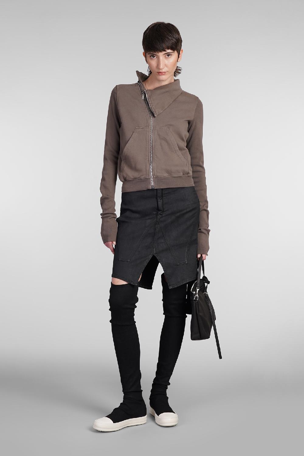 Deliberti Rick Owens DRKSHDW Felpa Mountain Sweat In Cotone Grigio Cod. 403026 - Deliberti The Luxury Shopping