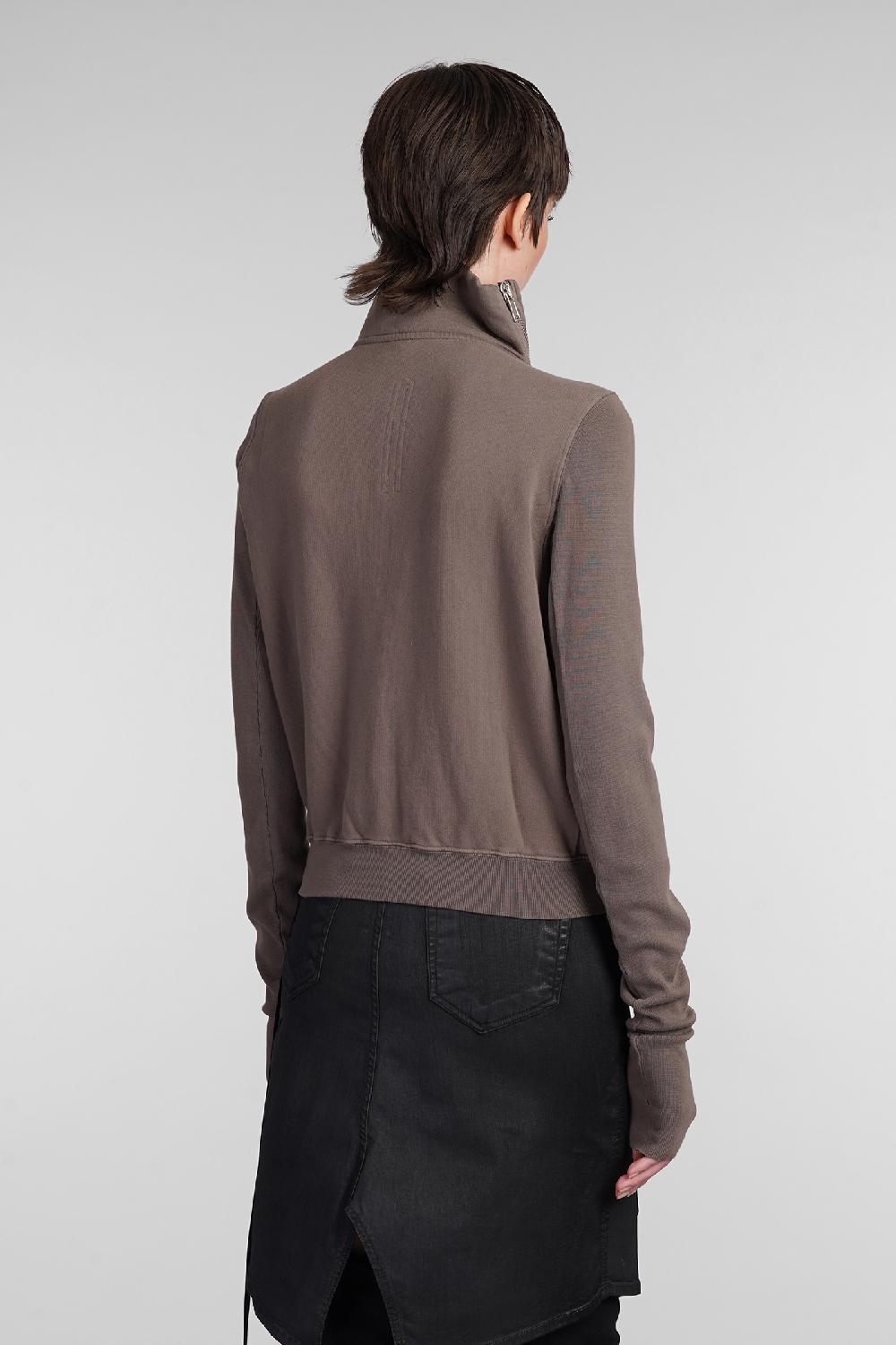 Deliberti Rick Owens DRKSHDW Felpa Mountain Sweat In Cotone Grigio Cod. 403026 - Deliberti The Luxury Shopping