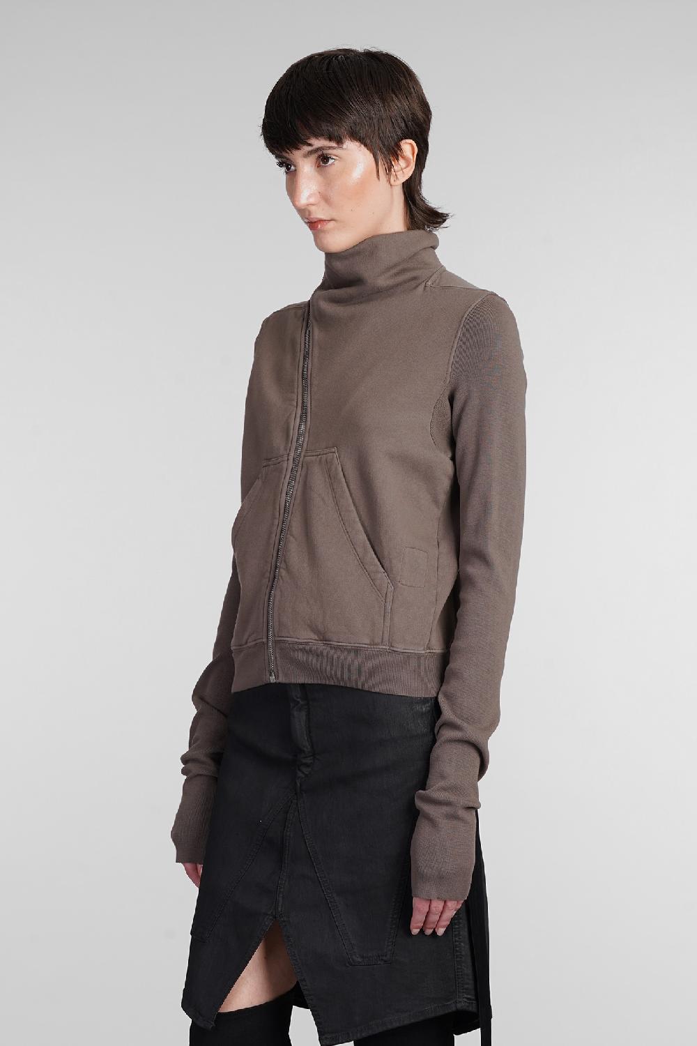 Deliberti Rick Owens DRKSHDW Felpa Mountain Sweat In Cotone Grigio Cod. 403026 - Deliberti The Luxury Shopping