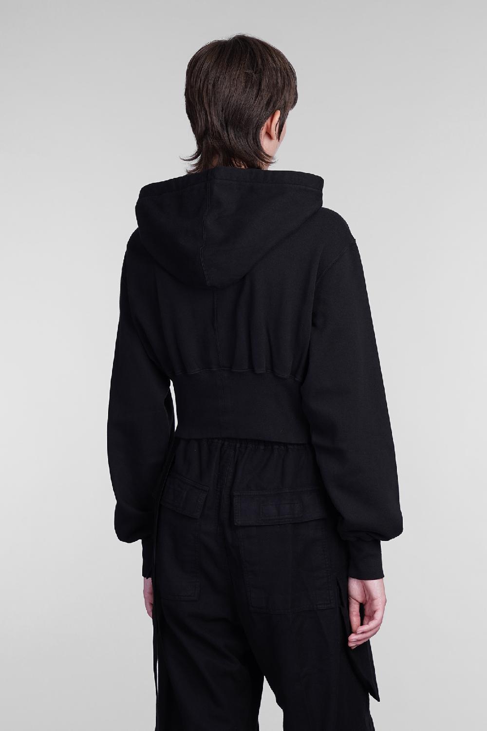 Deliberti Rick Owens DRKSHDW Felpa Tatlin Hoodie In Cotone Nero Cod. 406359 - Deliberti The Luxury Shopping