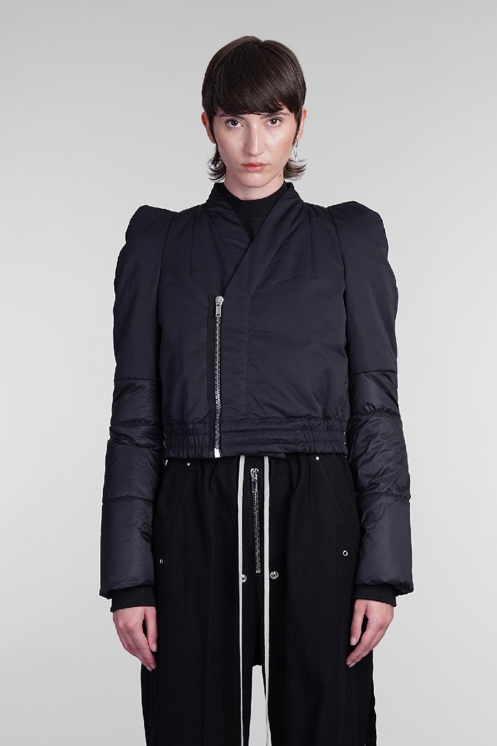 Deliberti Rick Owens DRKSHDW Giacca casual metro bomber in poliestere nero cod. 406364 - Deliberti The Luxury Shopping