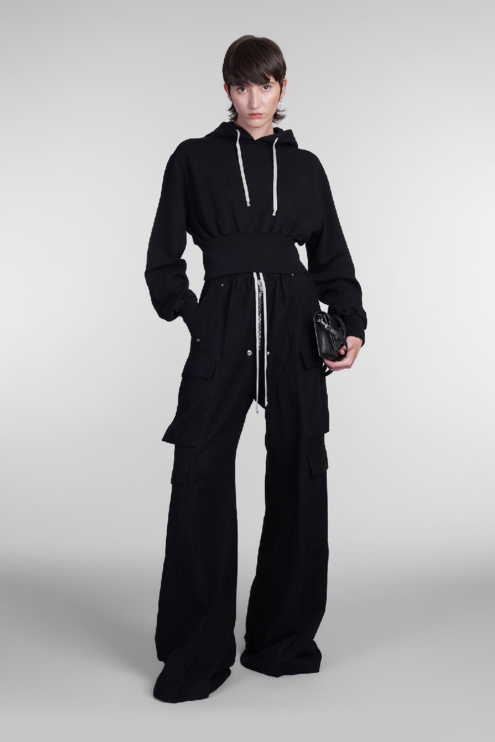 Deliberti Rick Owens DRKSHDW Pantalone Double Jumbo Belas In Cotone Nero Cod. 406362 - Deliberti The Luxury Shopping