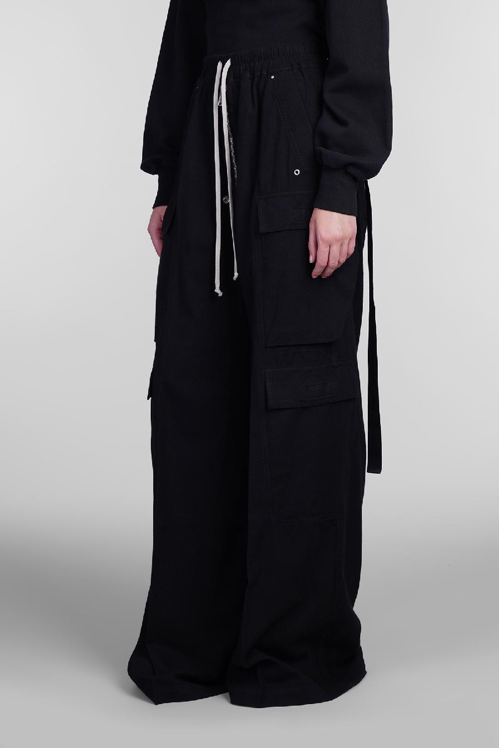 Deliberti Rick Owens DRKSHDW Pantalone Double Jumbo Belas In Cotone Nero Cod. 406362 - Deliberti The Luxury Shopping