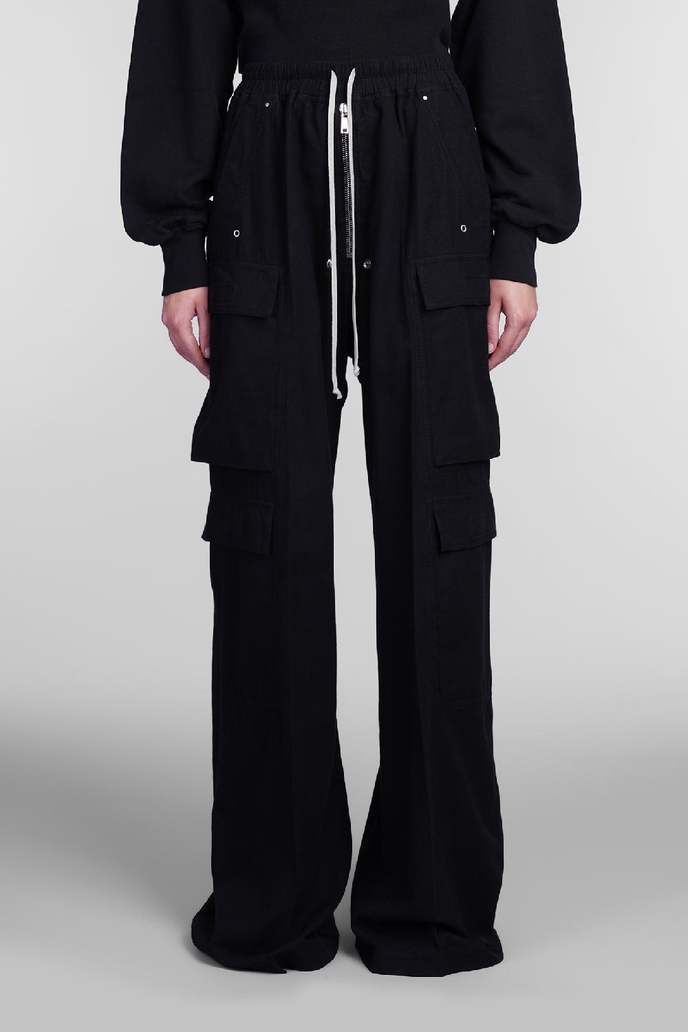 Deliberti Rick Owens DRKSHDW Pantalone double jumbo belas in cotone nero cod. 406362 - Deliberti The Luxury Shopping