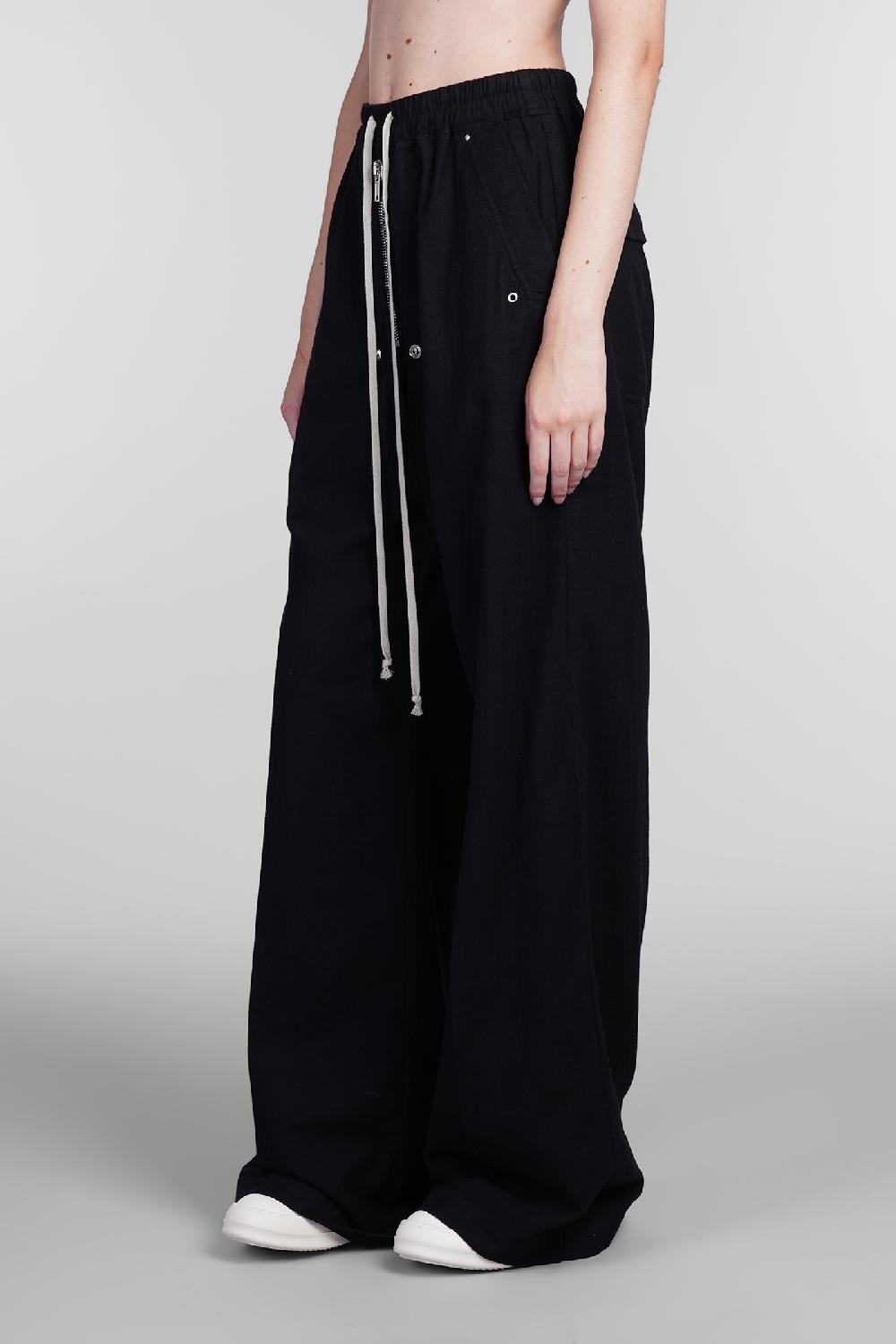 Deliberti Rick Owens DRKSHDW Pantalone Gets Belas In Cotone Nero Cod. 406363 - Deliberti The Luxury Shopping