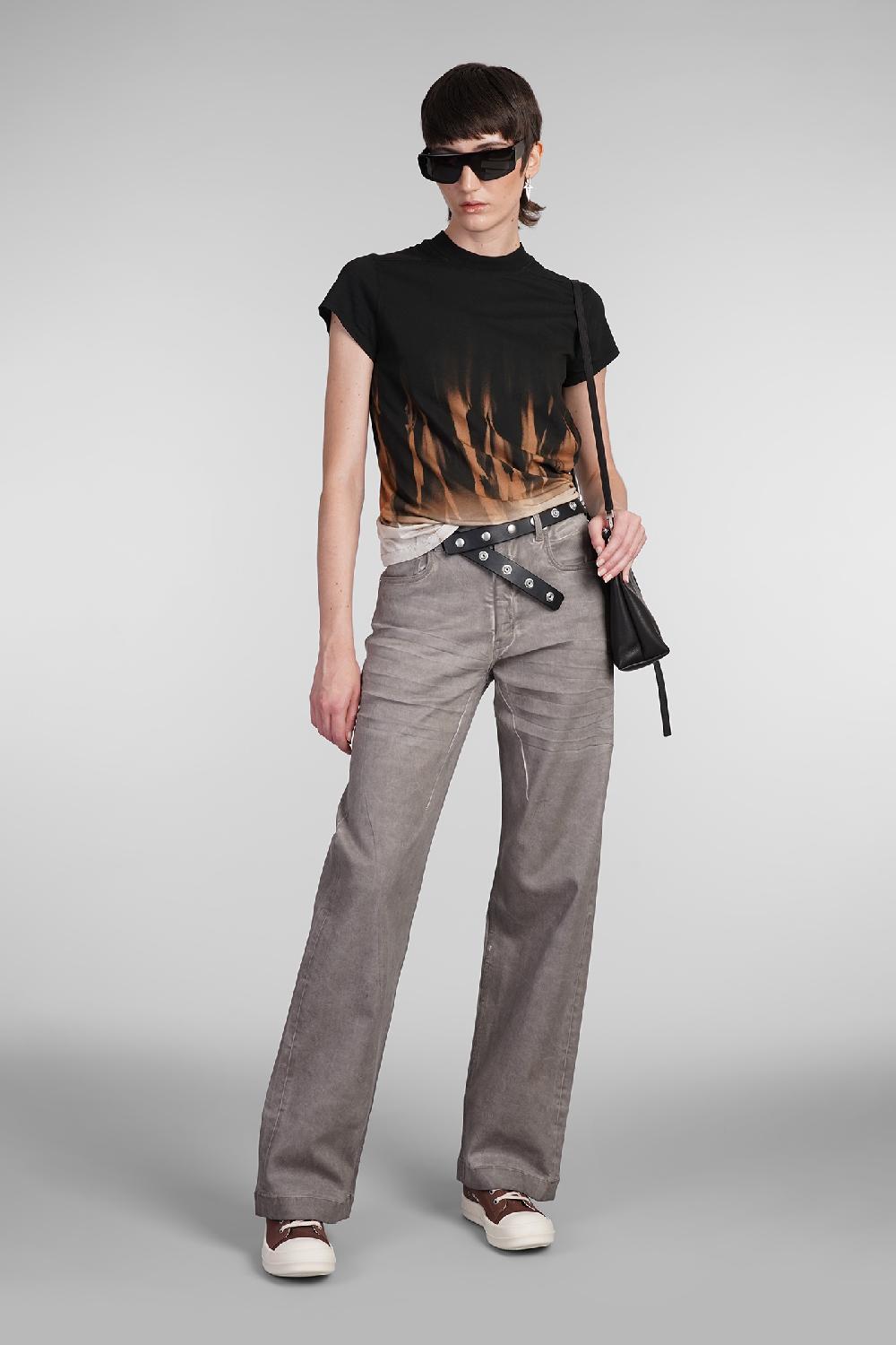 Deliberti Rick Owens DRKSHDW T-shirt Small Level T In Cotone Nero Cod. 403024 - Deliberti The Luxury Shopping