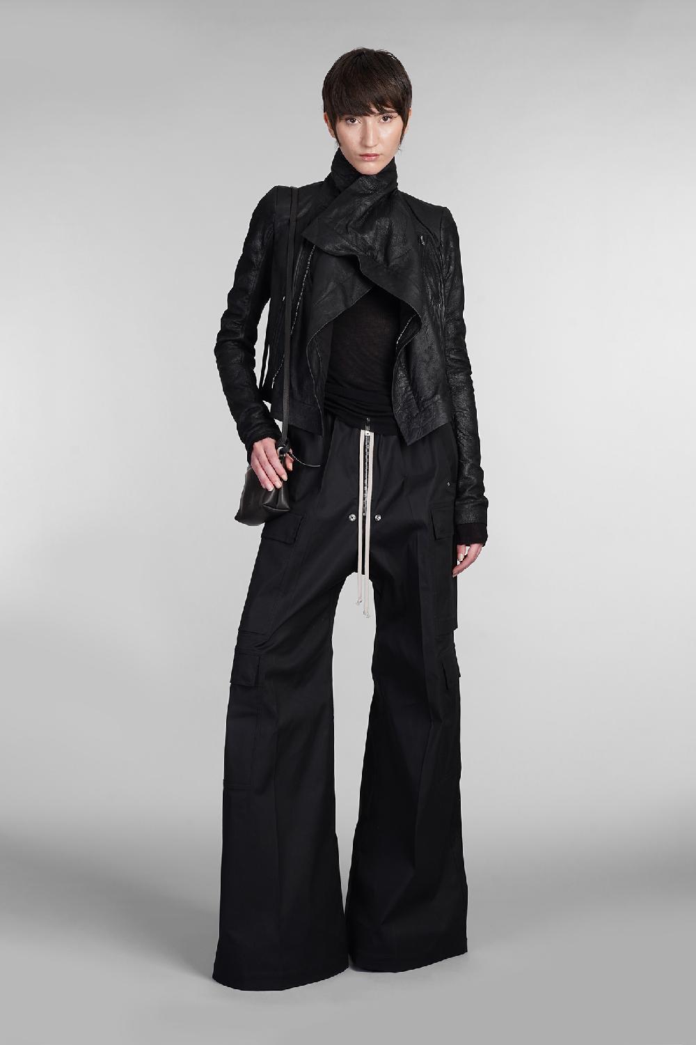 Deliberti Rick Owens Giacca Biker Classic Biker In Pelle Nera Cod. 402152 - Deliberti The Luxury Shopping