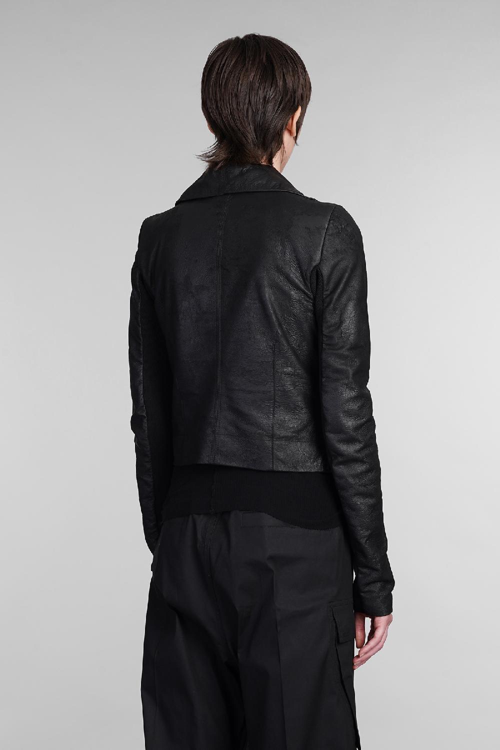 Deliberti Rick Owens Giacca Biker Classic Biker In Pelle Nera Cod. 402152 - Deliberti The Luxury Shopping