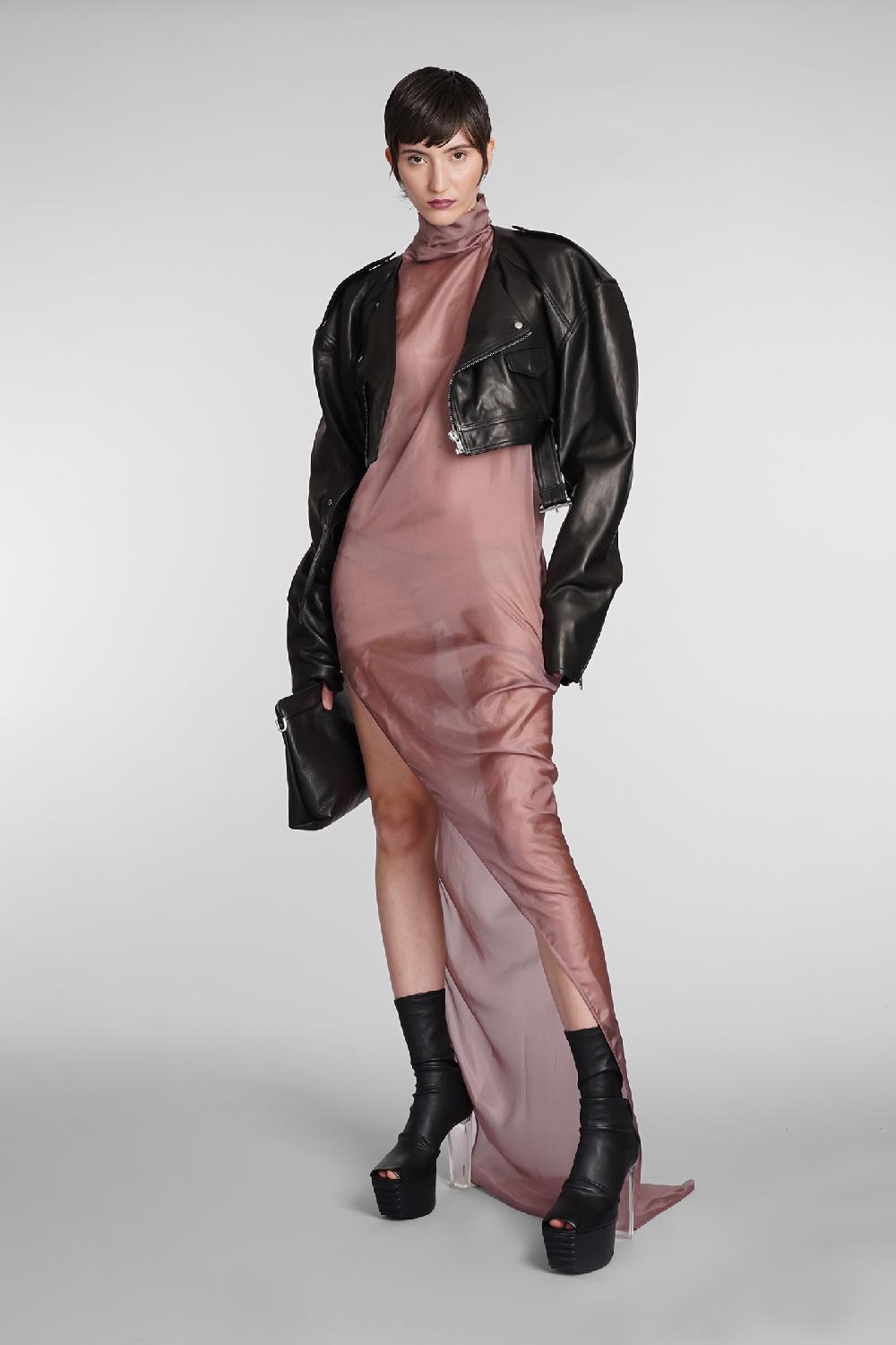 Deliberti Rick Owens Giacca Biker Micro Biker In Pelle Nera Cod. 398952 - Deliberti The Luxury Shopping