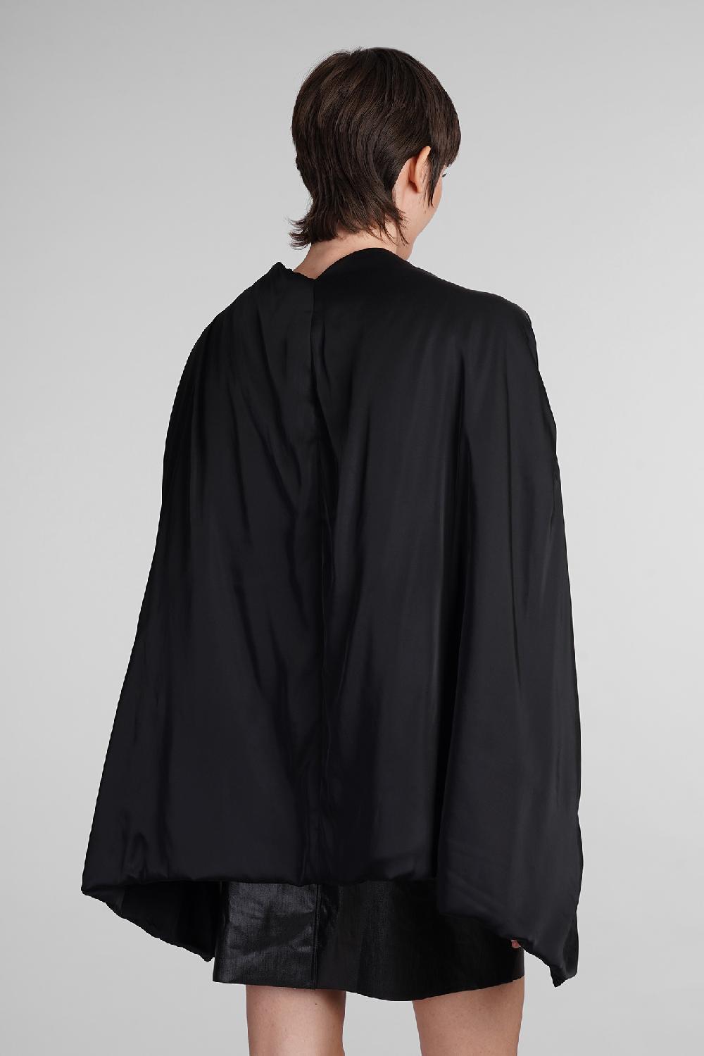 Deliberti Rick Owens Giacca Casual Short Masto Cape In Acetato Nero Cod. 408906 - Deliberti The Luxury Shopping