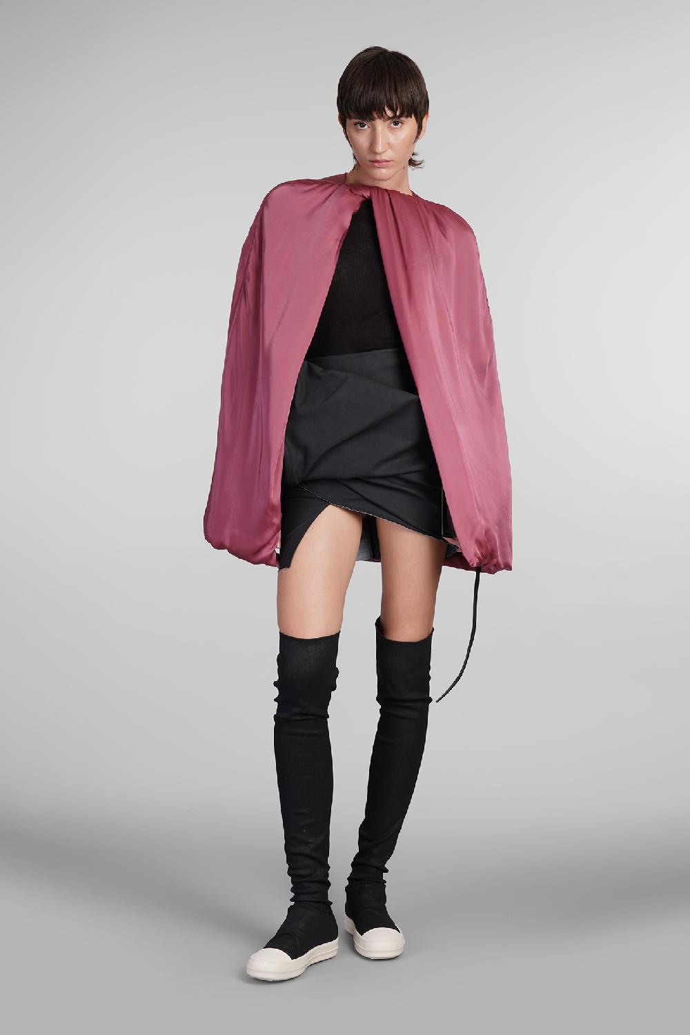 Deliberti Rick Owens Giacca Casual Short Masto Cape In Acetato Rosa Cod. 408907 - Deliberti The Luxury Shopping