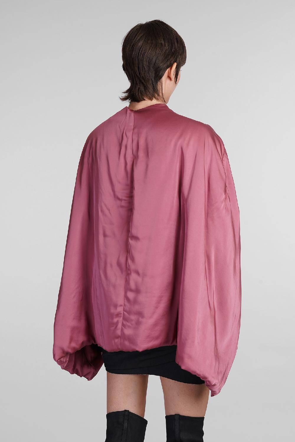 Deliberti Rick Owens Giacca Casual Short Masto Cape In Acetato Rosa Cod. 408907 - Deliberti The Luxury Shopping
