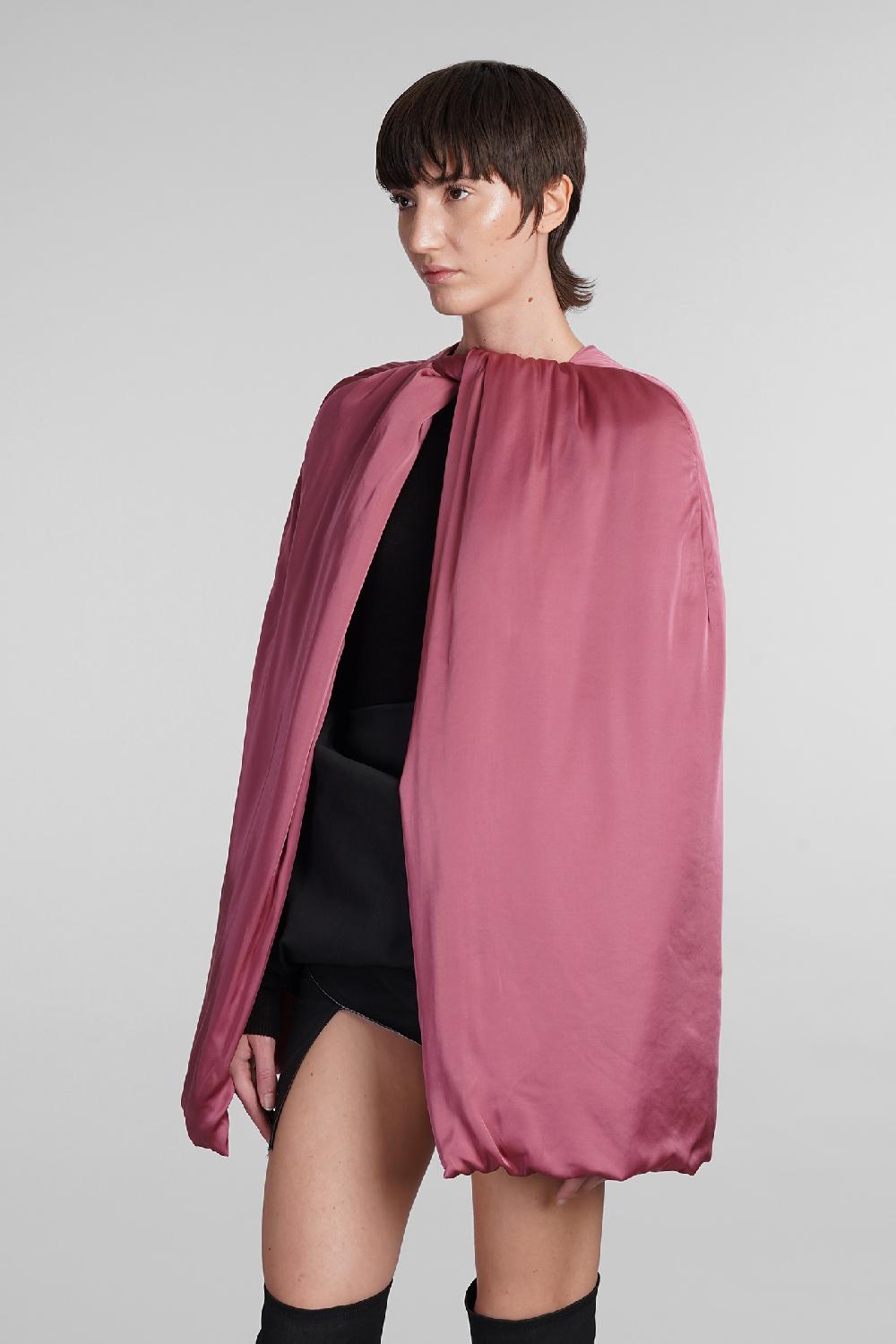 Deliberti Rick Owens Giacca Casual Short Masto Cape In Acetato Rosa Cod. 408907 - Deliberti The Luxury Shopping