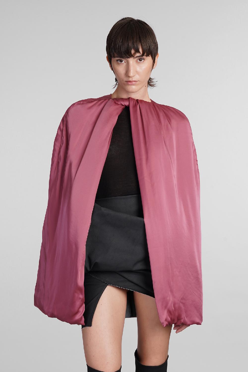 Deliberti Rick Owens Giacca casual short masto cape in acetato rosa cod. 408907 - Deliberti The Luxury Shopping