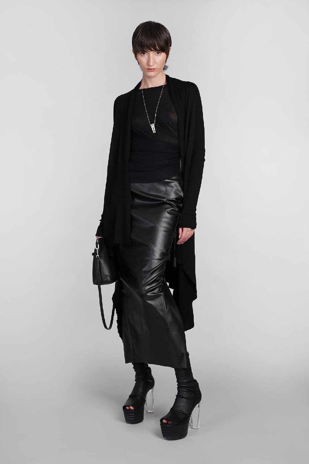 Deliberti Rick Owens Gonna Dirt Pillar In Cotone Nero Cod. 402137 - Deliberti The Luxury Shopping