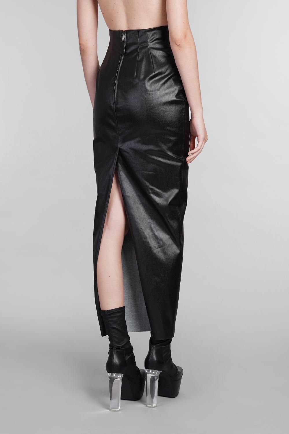 Deliberti Rick Owens Gonna Dirt Pillar In Cotone Nero Cod. 402137 - Deliberti The Luxury Shopping