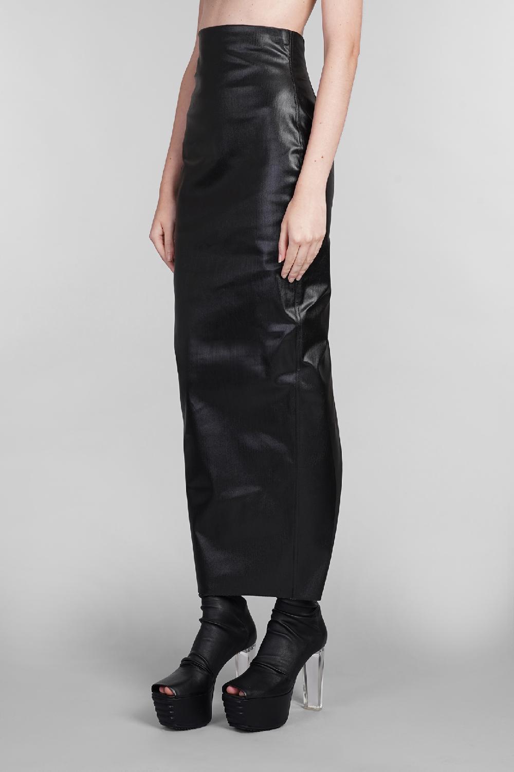 Deliberti Rick Owens Gonna Dirt Pillar In Cotone Nero Cod. 402137 - Deliberti The Luxury Shopping