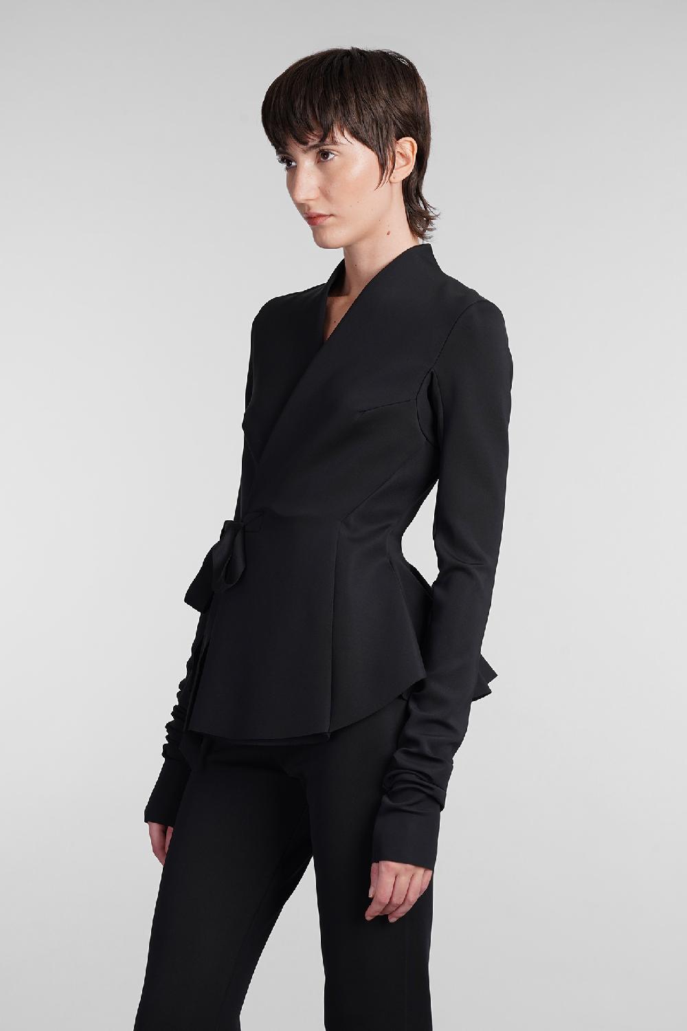 Deliberti Rick Owens Lilies Blazer Hollywood In Poliestere Nero Cod. 407309 - Deliberti The Luxury Shopping