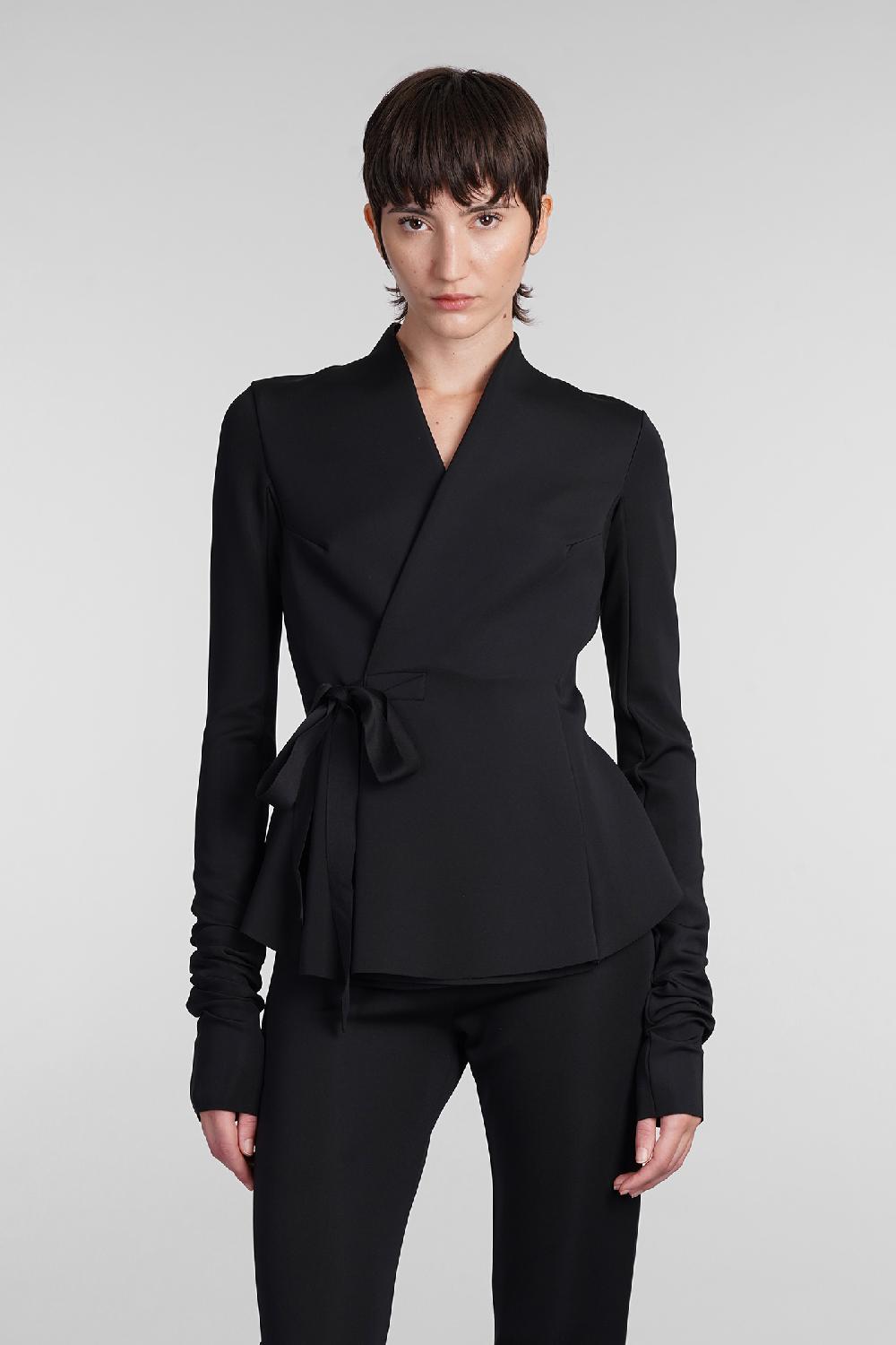 Deliberti Rick Owens Lilies Blazer hollywood in poliestere nero cod. 407309 - Deliberti The Luxury Shopping