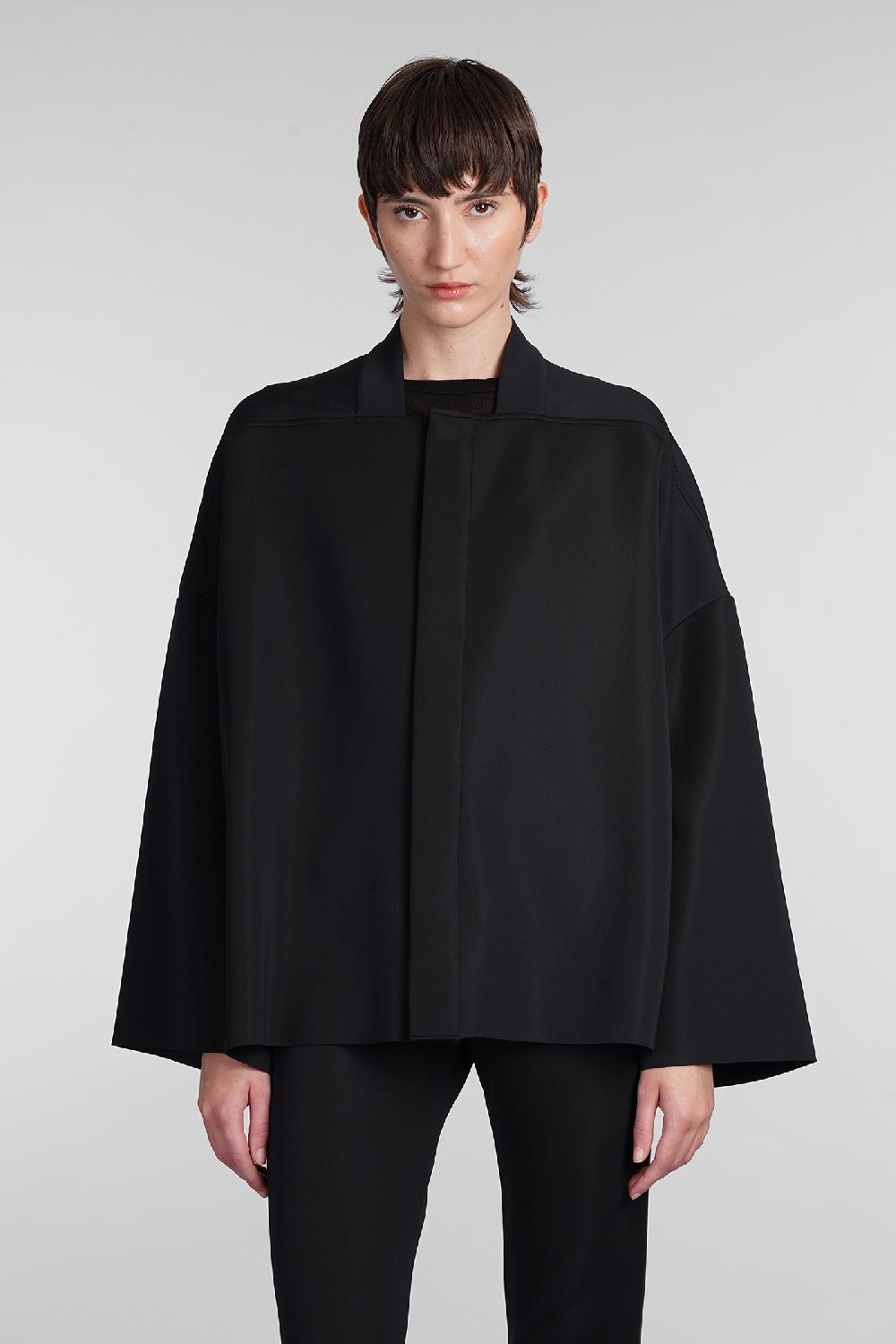 Deliberti Rick Owens Lilies Giacca casual sail jkt in poliestere nero cod. 407310 - Deliberti The Luxury Shopping