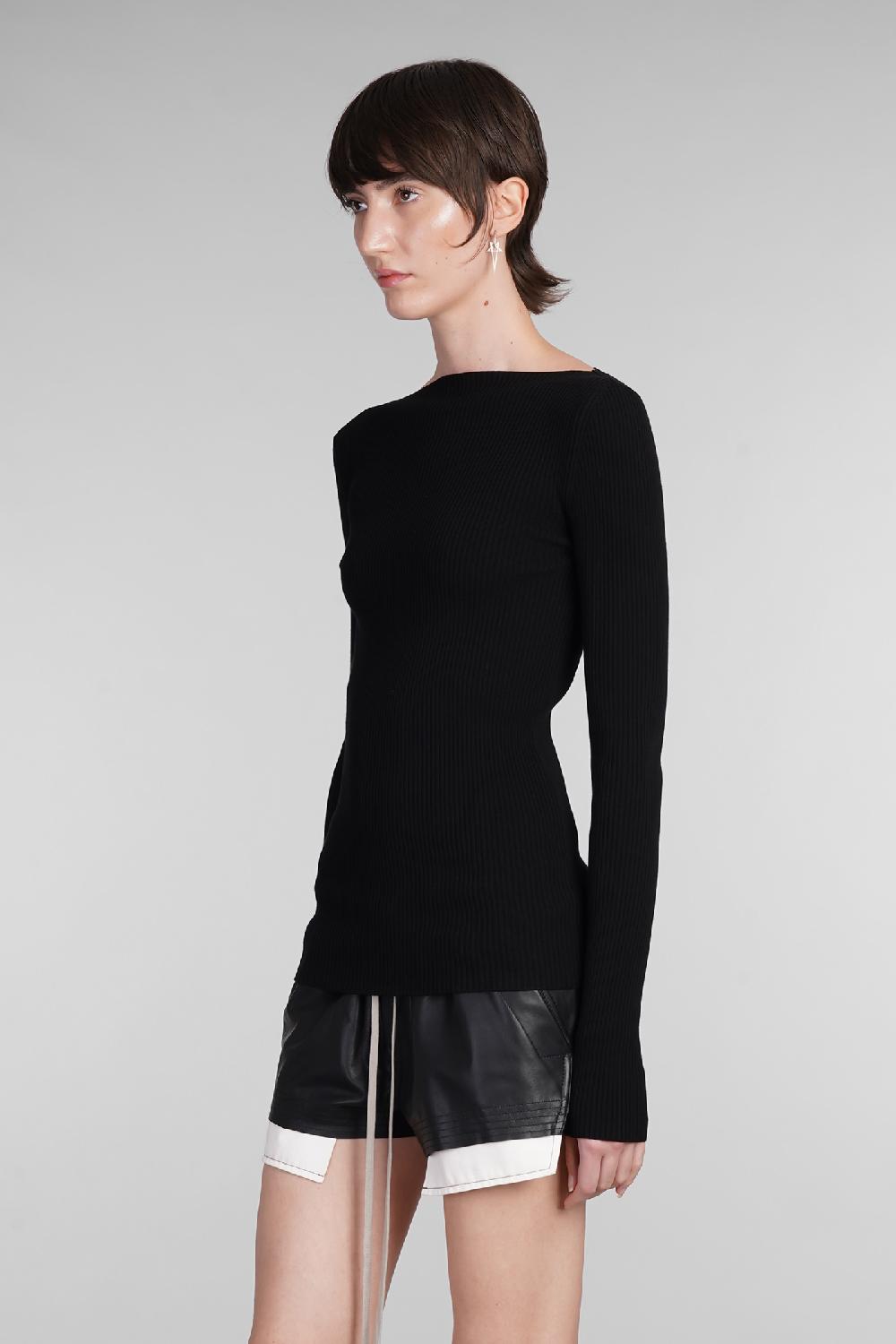 Deliberti Rick Owens Maglia Al Top In Viscosa Nera Cod. 402150 - Deliberti The Luxury Shopping