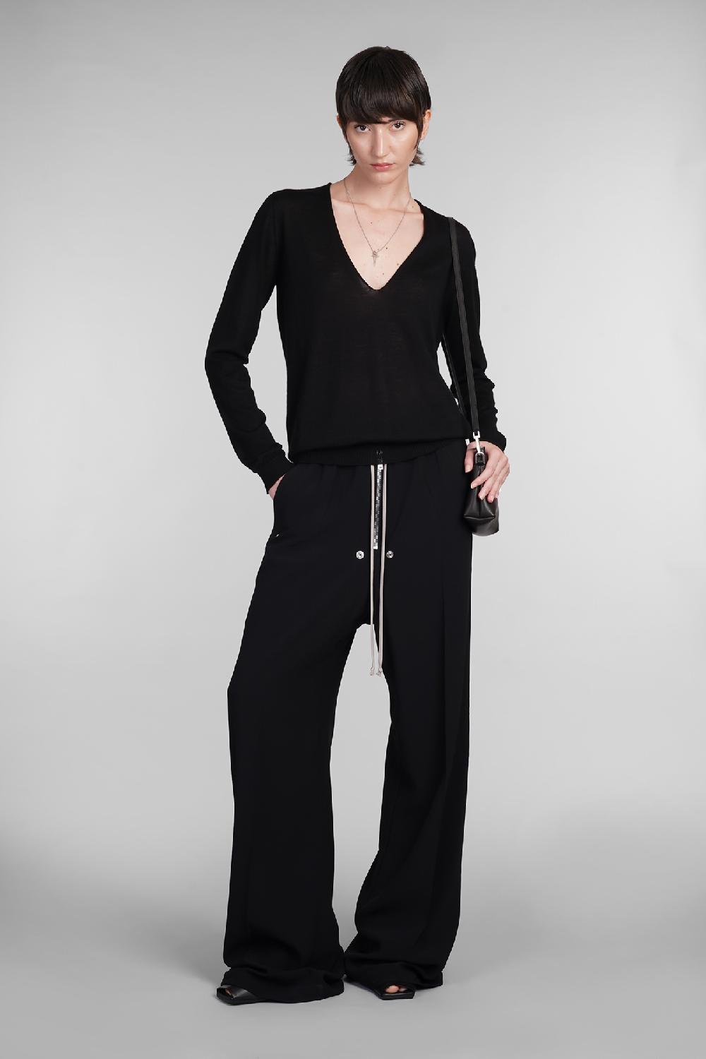 Deliberti Rick Owens Maglia V Neck Pull In Lana Nera Cod. 402147 - Deliberti The Luxury Shopping