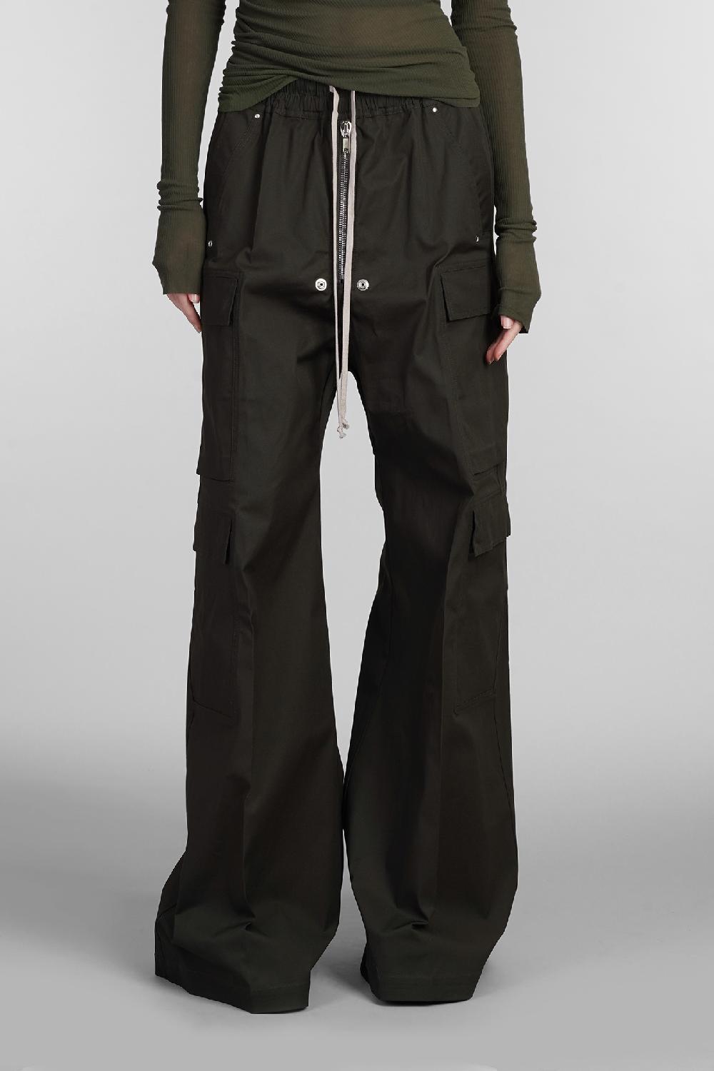 Deliberti Rick Owens Pantalone cargobelas in cotone verde cod. 402989 - Deliberti The Luxury Shopping