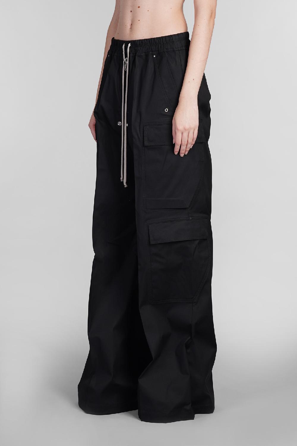 Deliberti Rick Owens Pantalone Cargobelas Pant In Cotone Nero Cod. 402136 - Deliberti The Luxury Shopping