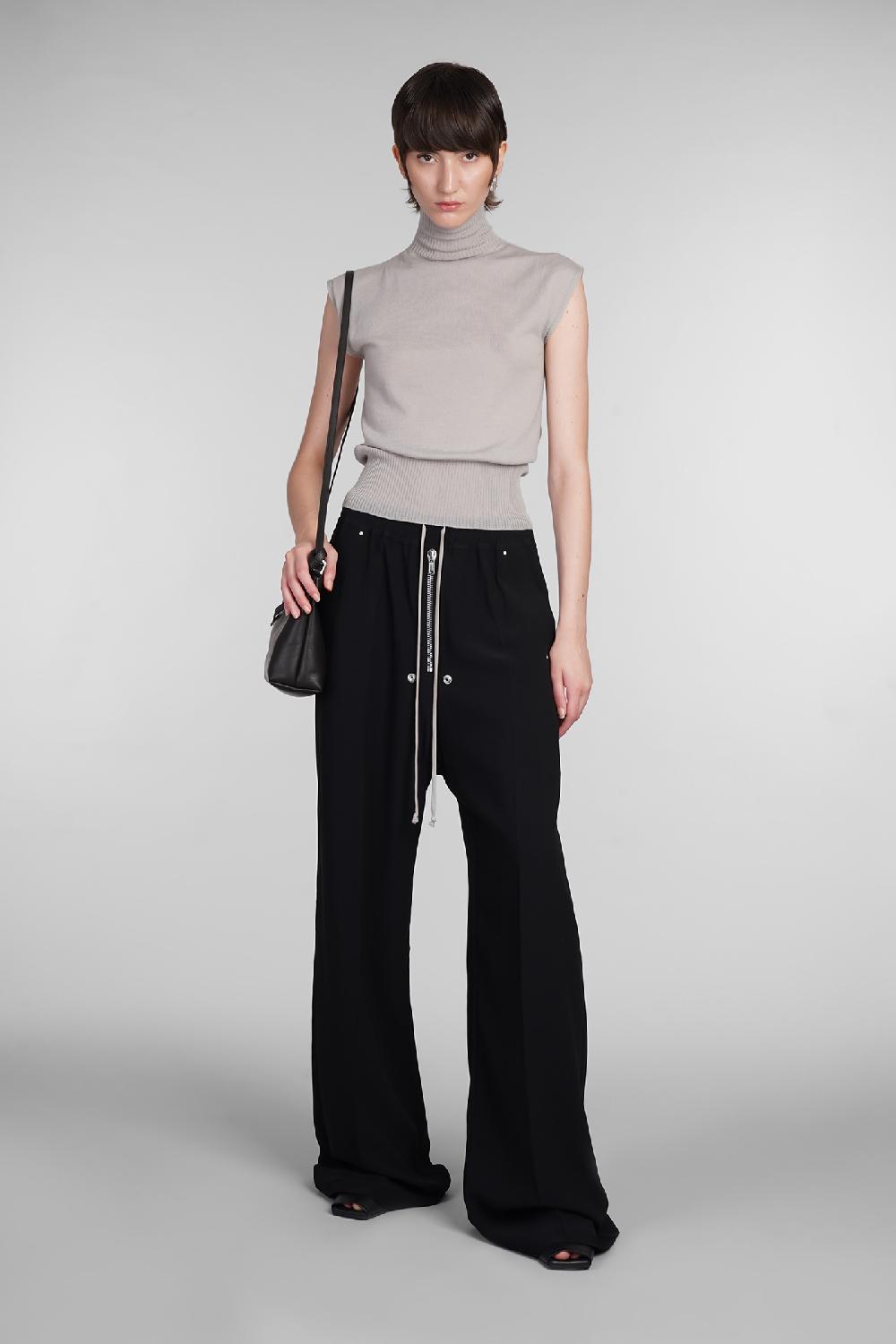 Deliberti Rick Owens Pantalone Wide Bela Pants In Viscosa Nera Cod. 402138 - Deliberti The Luxury Shopping