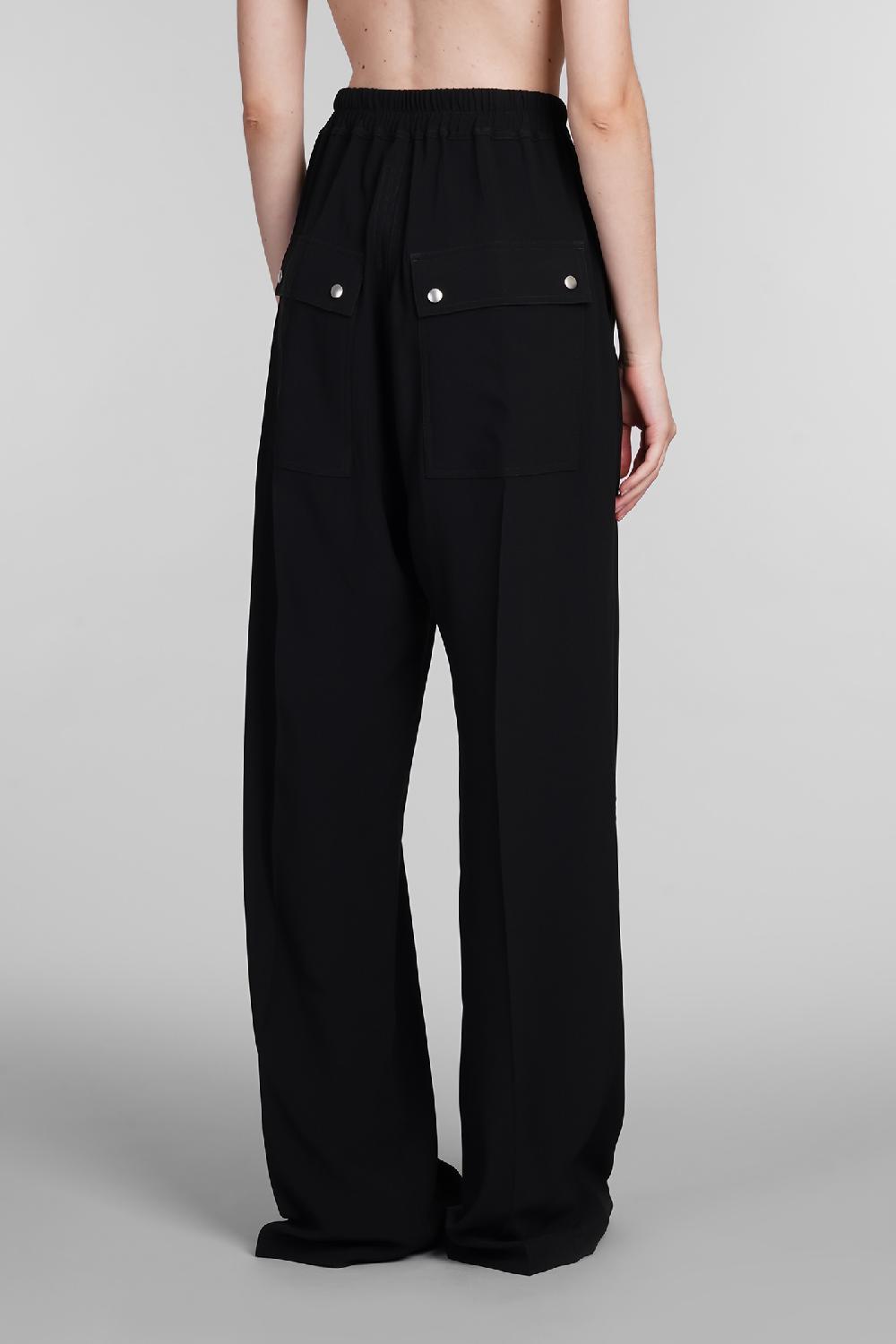 Deliberti Rick Owens Pantalone Wide Bela Pants In Viscosa Nera Cod. 402138 - Deliberti The Luxury Shopping