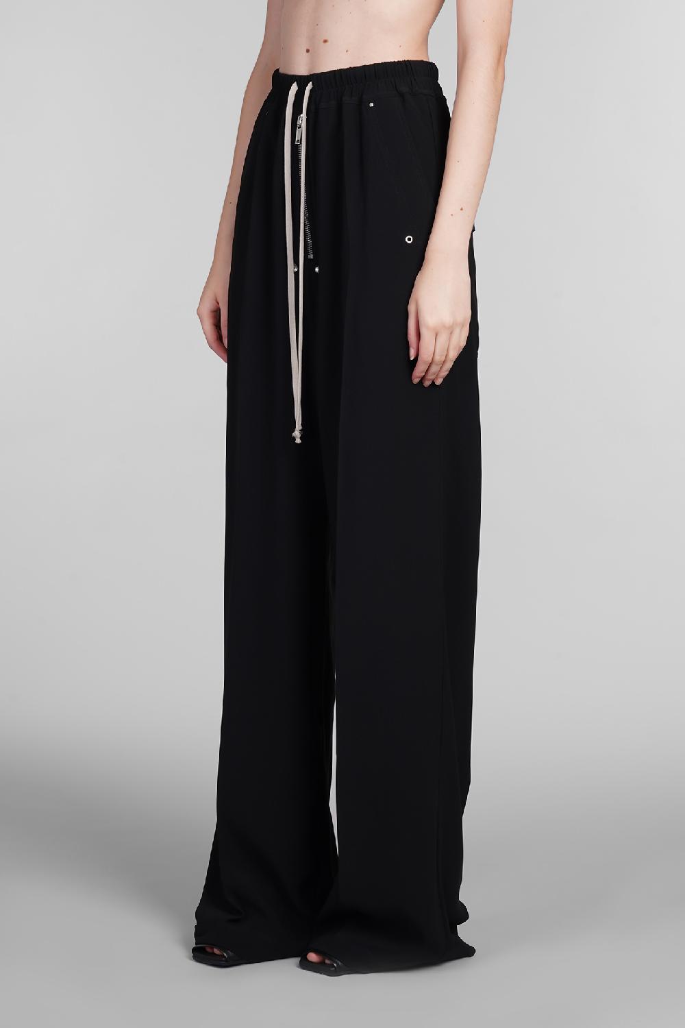 Deliberti Rick Owens Pantalone Wide Bela Pants In Viscosa Nera Cod. 402138 - Deliberti The Luxury Shopping