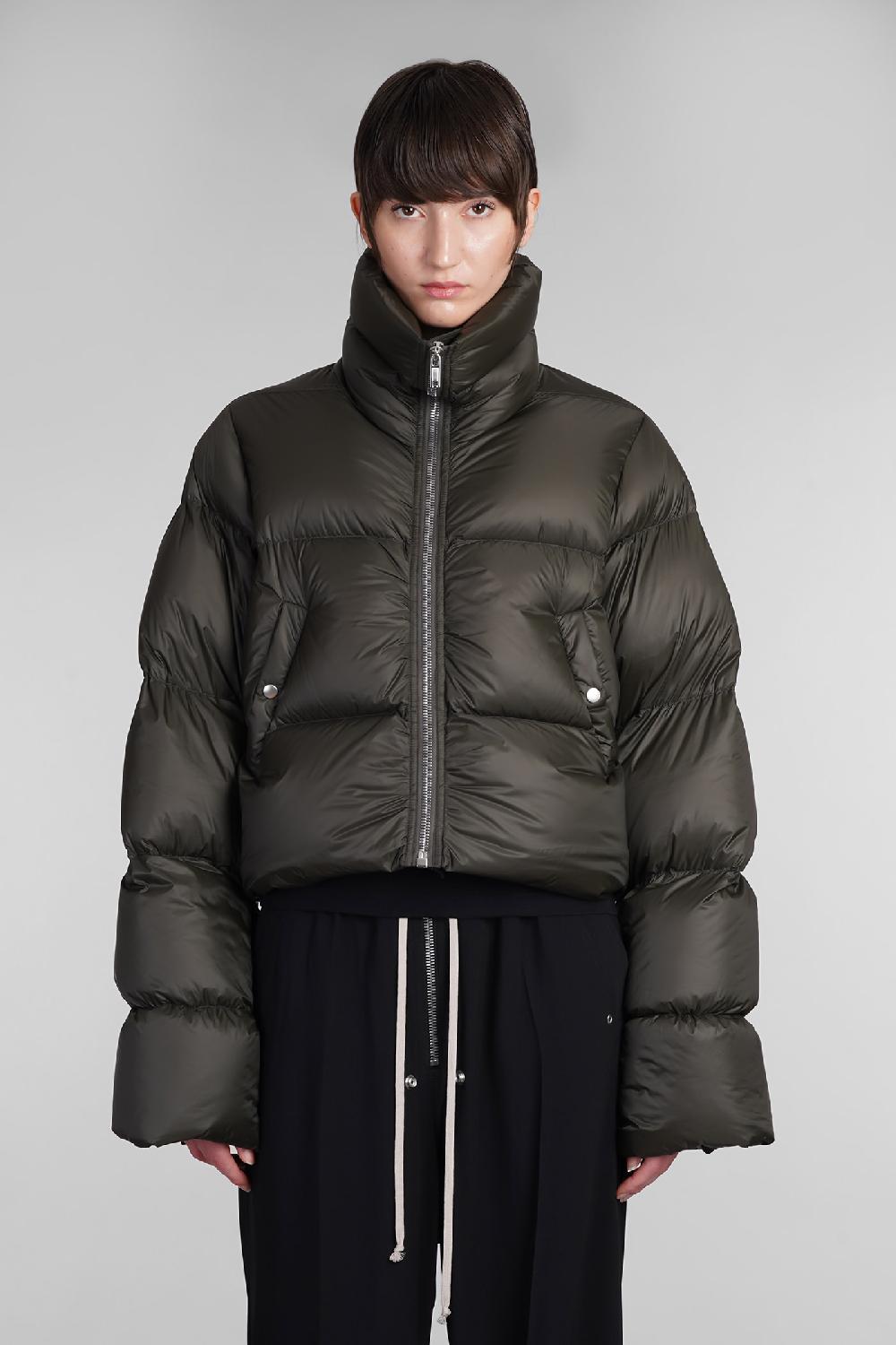 Deliberti Rick Owens Piumino turtle jkt in poliammide verde cod. 402157 - Deliberti The Luxury Shopping