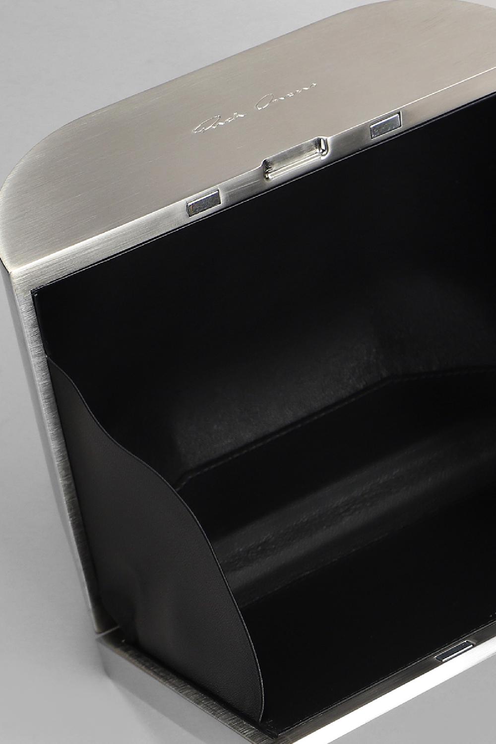 Deliberti Rick Owens Pochette Prong Clutch In Polimero Termoplastico Argento Cod. 409602 - Deliberti The Luxury Shopping