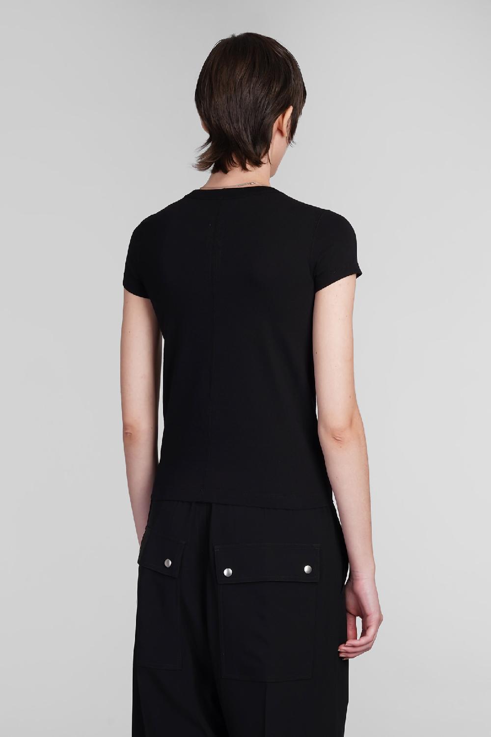 Deliberti Rick Owens T-shirt Cropped Level T In Cotone Nero Cod. 402133 - Deliberti The Luxury Shopping