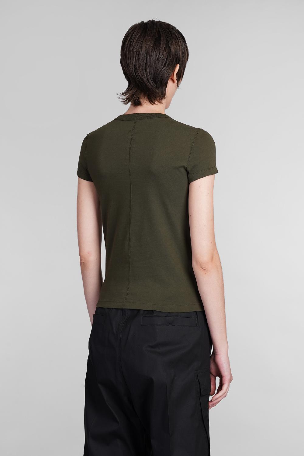 Deliberti Rick Owens T-shirt Cropped Level T In Cotone Verde Cod. 402134 - Deliberti The Luxury Shopping