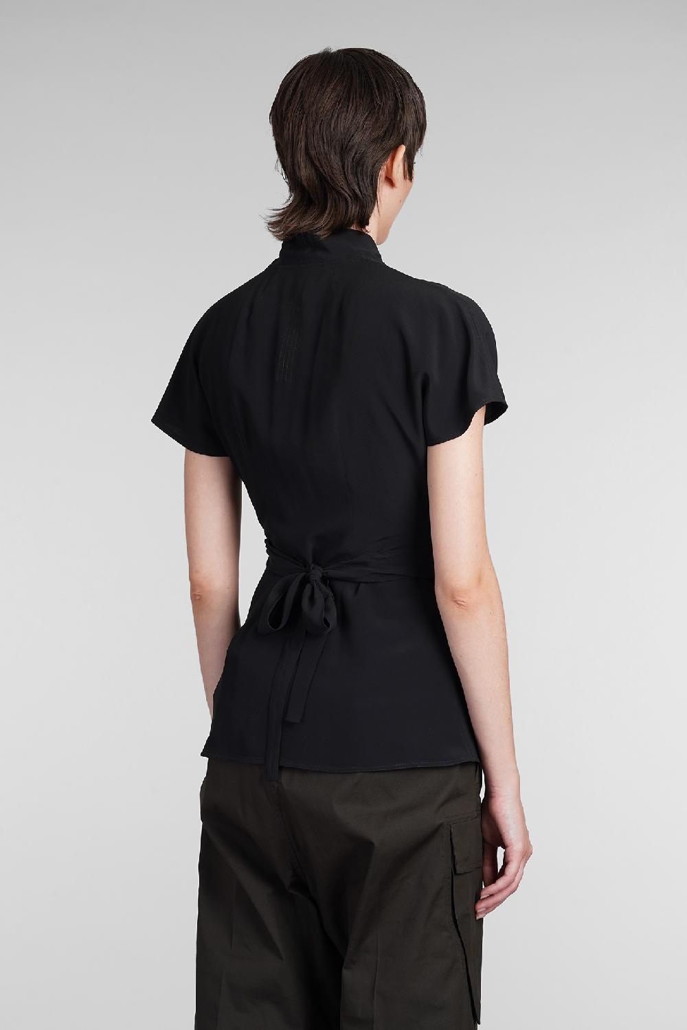 Deliberti Rick Owens Topwear Laura Sl Top In Acetato Nero Cod. 402132 - Deliberti The Luxury Shopping