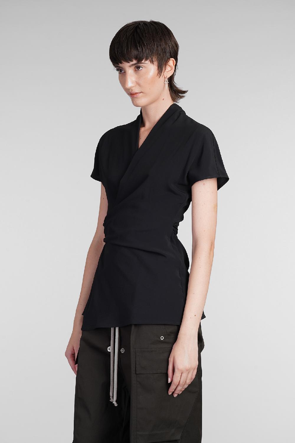 Deliberti Rick Owens Topwear Laura Sl Top In Acetato Nero Cod. 402132 - Deliberti The Luxury Shopping